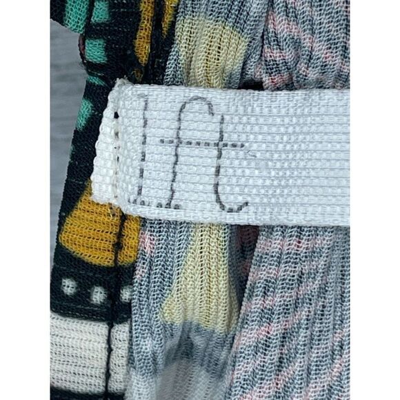 LFT Tank Top Green Yellow Pink Fan Print Size Large - Picture 7 of 8